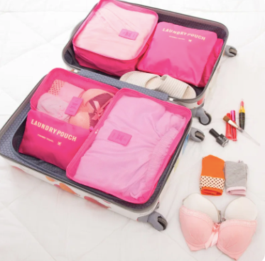 BOLSA VIAJE X 6 + BOLSA PLEGABLE VIAJE